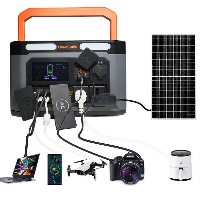 2000w portable power station powering devices